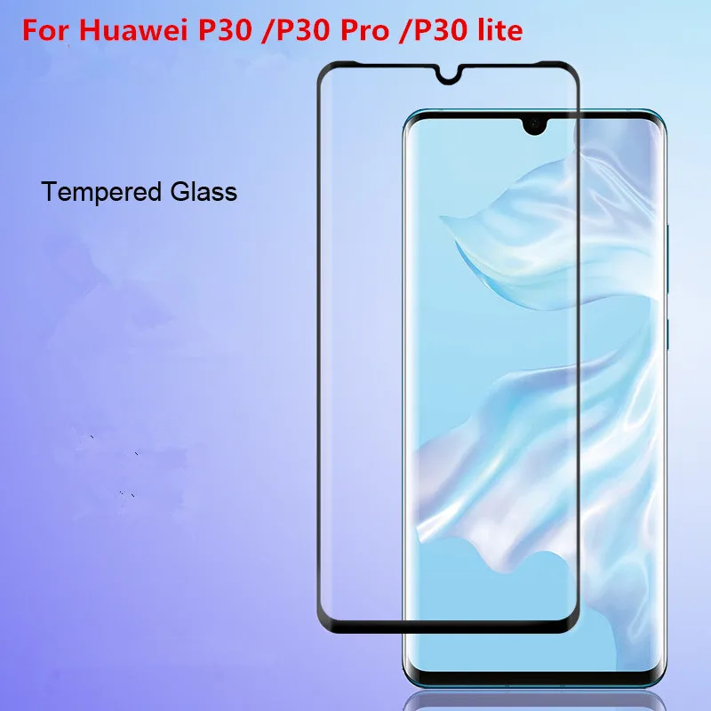 

3D закаленное стекло для Huawei P30 /P30 Pro /P30 lite, защита экрана на Lite, защитное стекло с закругленными краями