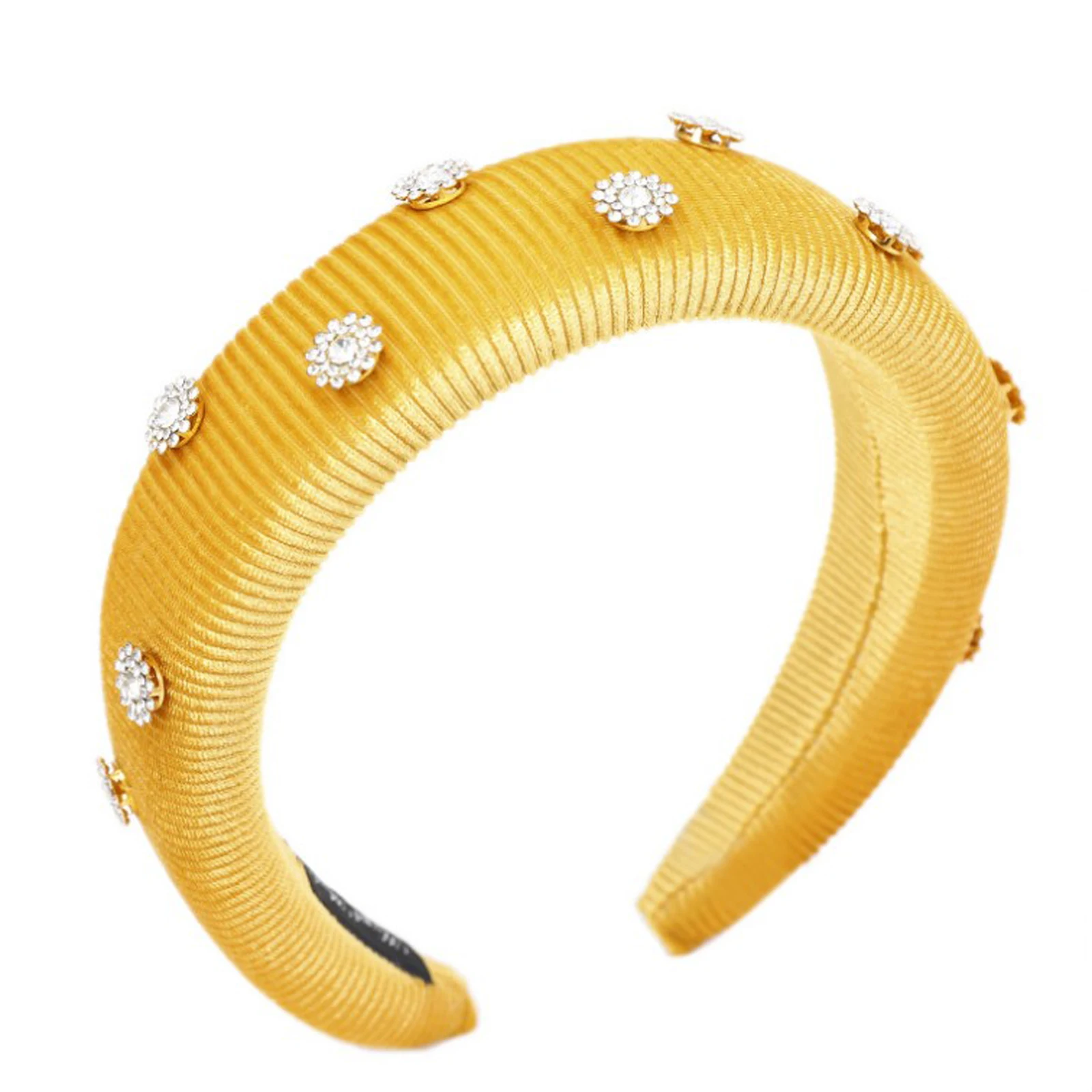 Новинка модная теплая повязка на голову блестящая полосатая толстая губка