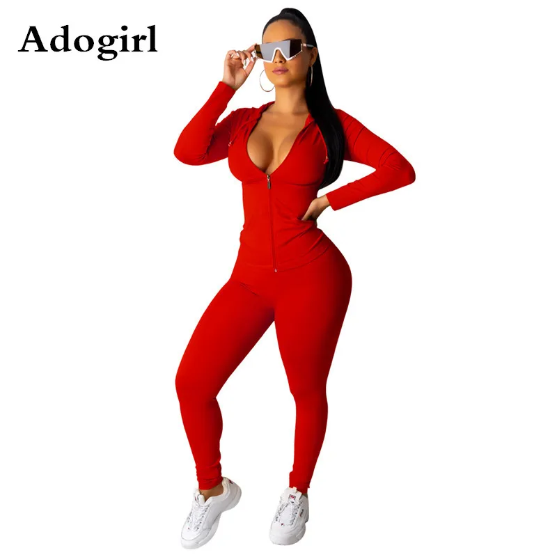 Женский однотонный комплект из двух предметов спортивный топ на молнии с