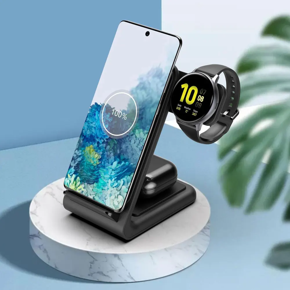 

Беспроводное зарядное устройство для Samsung S21 S20 S10 Plus, 15 Вт