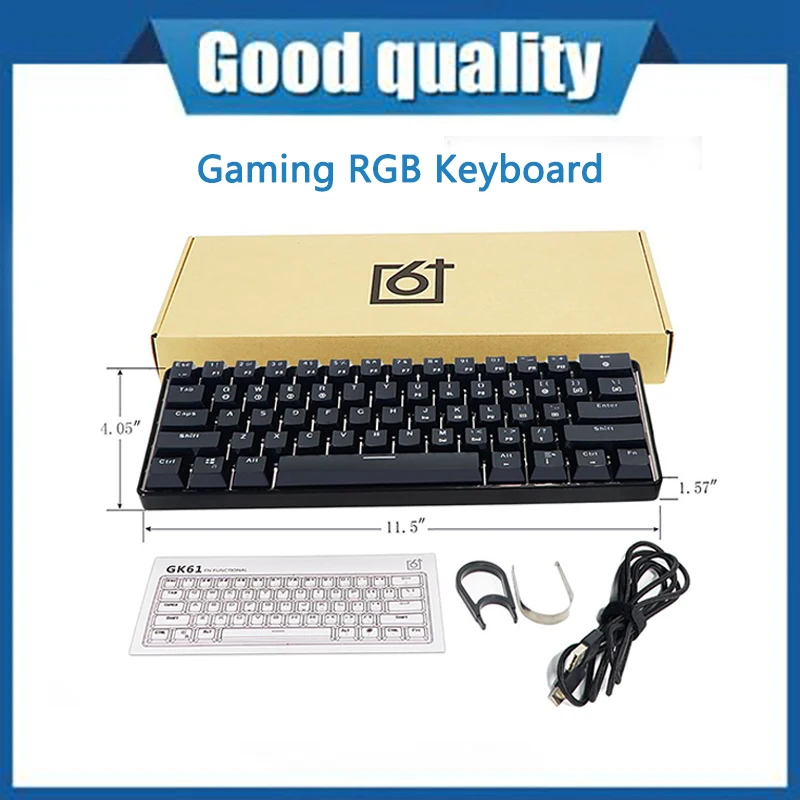 GK61 сменная 60% RGB клавиатура индивидуальный комплект печатная плата монтажная