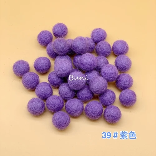 39 color number 10 шт. британский импорт твердый шерстяной шар диаметр 1,5 см шерстяные шарики DIY материал для бижутерии шпилька Материал Рождественский войлок - Цвет: 39 color number