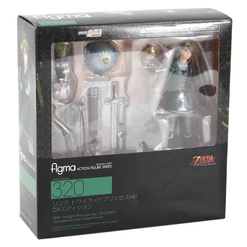 Figma 320 in Box Link Boy фигурка Figma 284 153 Nendoroid 553 413 733-DX 733 Majoras маска 3D череп ребенок окарина модель игрушки - Цвет: Figma 320 in Box