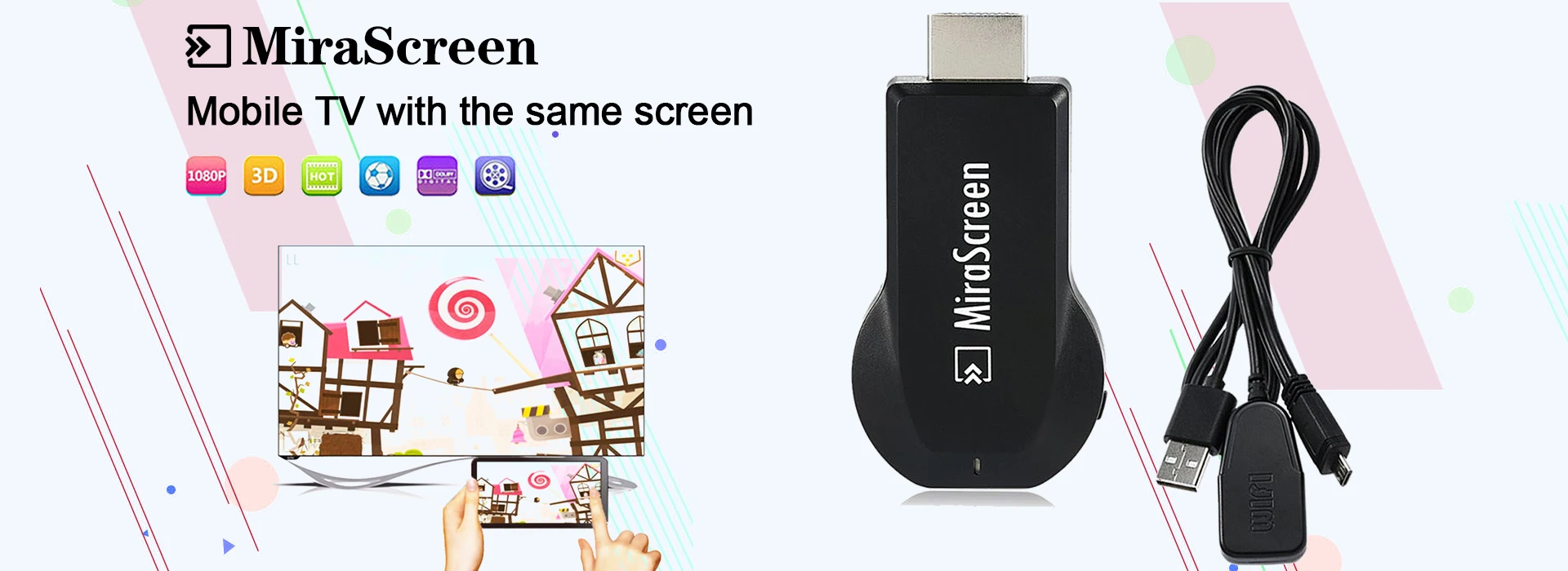 128 М MiraScreen OTA tv Stick Беспроводной Wi-Fi дисплей HD ключ приемник Miracast для Android Apple iPhone tv PK Google Chromecast