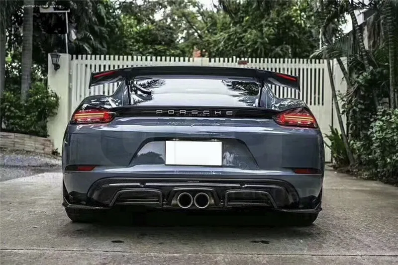 Car-Styling Carbon Fiber Rear Spats Fit For 2017-2018 Cayman Boxster 718 AMSP Style Body Kit 2 Pcs | Автомобили и мотоциклы