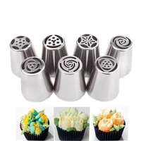 stainless steel pastry cream nozzles cake decorating tools icing piping cupcake tips multi tooth flower mouth baking accessories