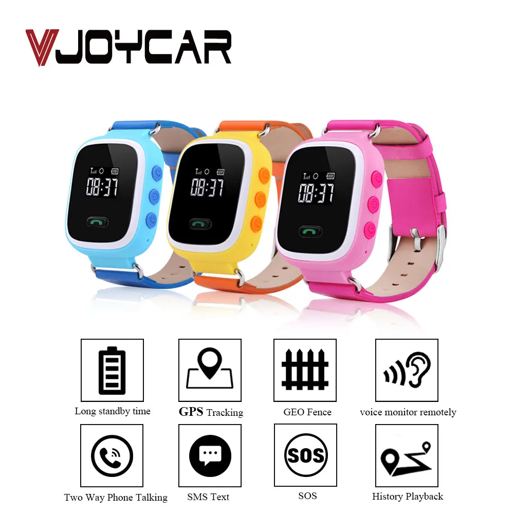 Умные часы VJOYCAR Q60 с GPS детские камерой телефона точная история местоположения