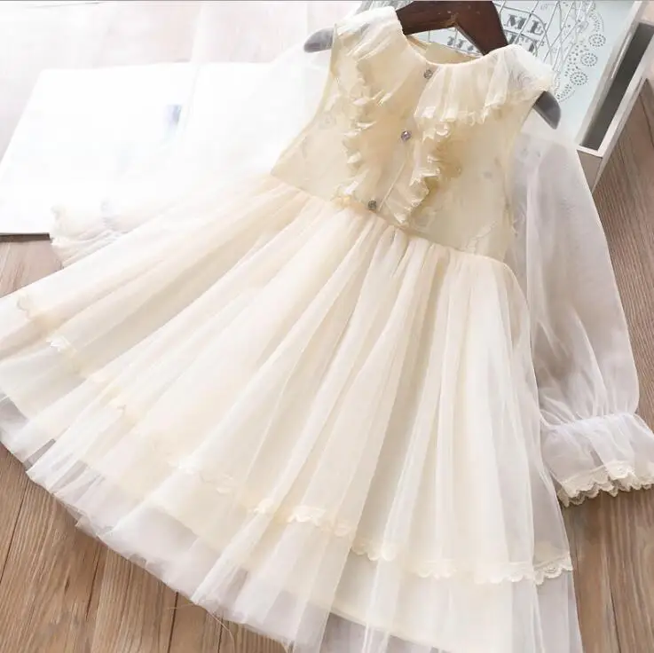 2020 новые весенние детские кружевные платья феи с оборками милая мягкая одежда