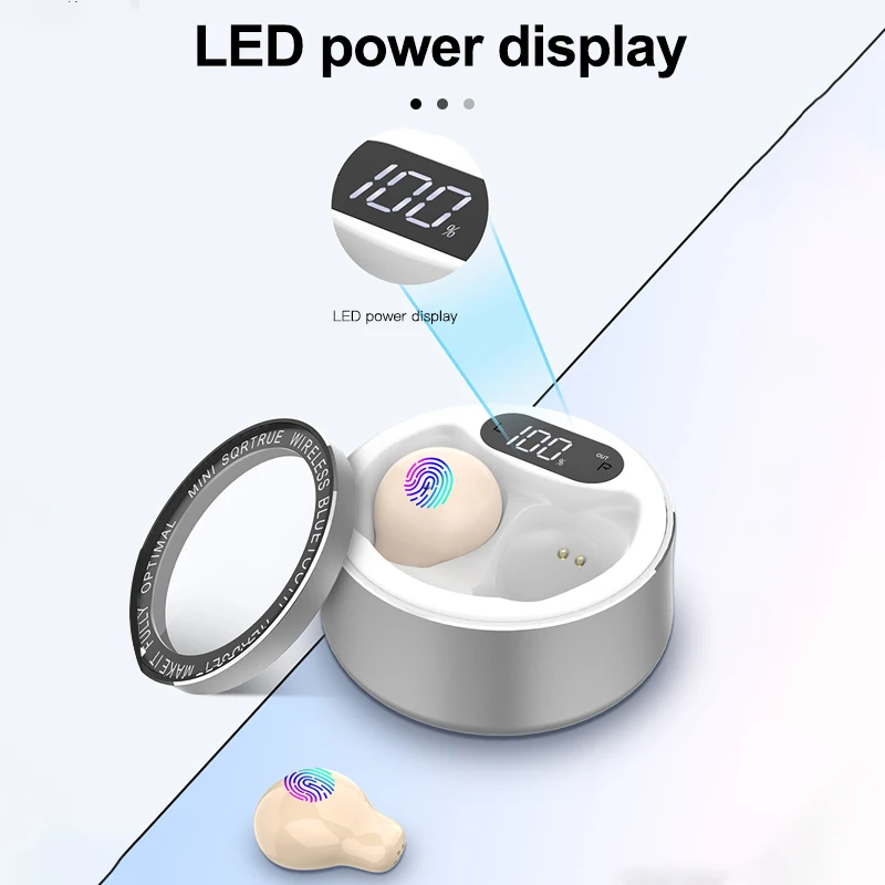 SQRMINI X26 ультра мини беспроводные TWS наушники скрытые маленькие Bluetooth с сенсорным