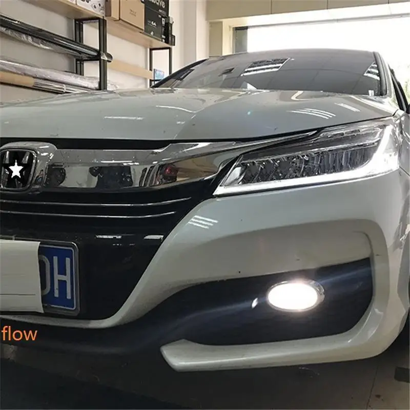 MODEL B Сигнальные Автомобильные светодиодные Drl Cob дневные ходовые наружные фары передние противотуманные задние Автомобильные фары в сборе 16 17 для Honda Accord - Цвет: MODEL B