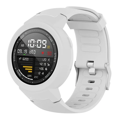 Белый Ремешок для часов защитный чехол из ТПУ чехол для Huami Amazfit Verge Youth Watch мягкий силиконовый ремешок умный Браслет Быстрый#4 - Цвет: Белый