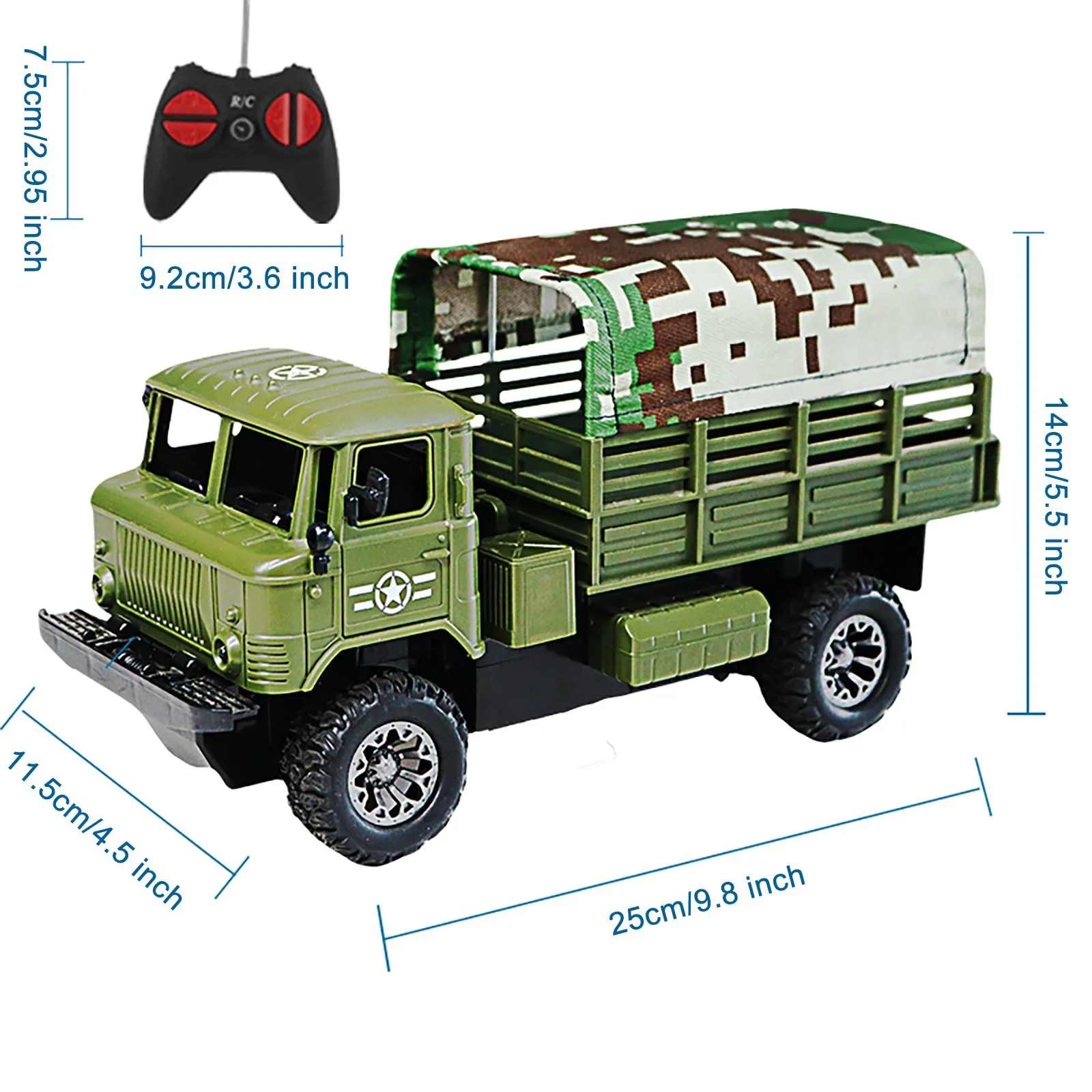 

Remote Control 4wd Truck Rc Off-road Car Vehicle Toy Simulation Truck Car Toys Detachable Tent Remote Control Rc Car Toy