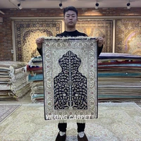 yilong 2x3 hand knotted persian carpet turkish special design silk rug hf133b