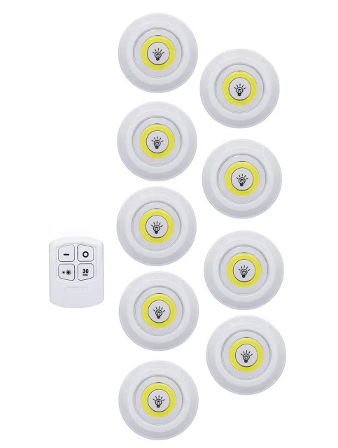 1Remote 9Lamp Беспроводной пульт дистанционного управления, прикроватная лампа, лампа для кормления, лампа для спальни, шкафа, шкафа, лампа, сенсорный маленький Ночной светильник, светильник для кровати - Цвет: 1Remote 9Lamp