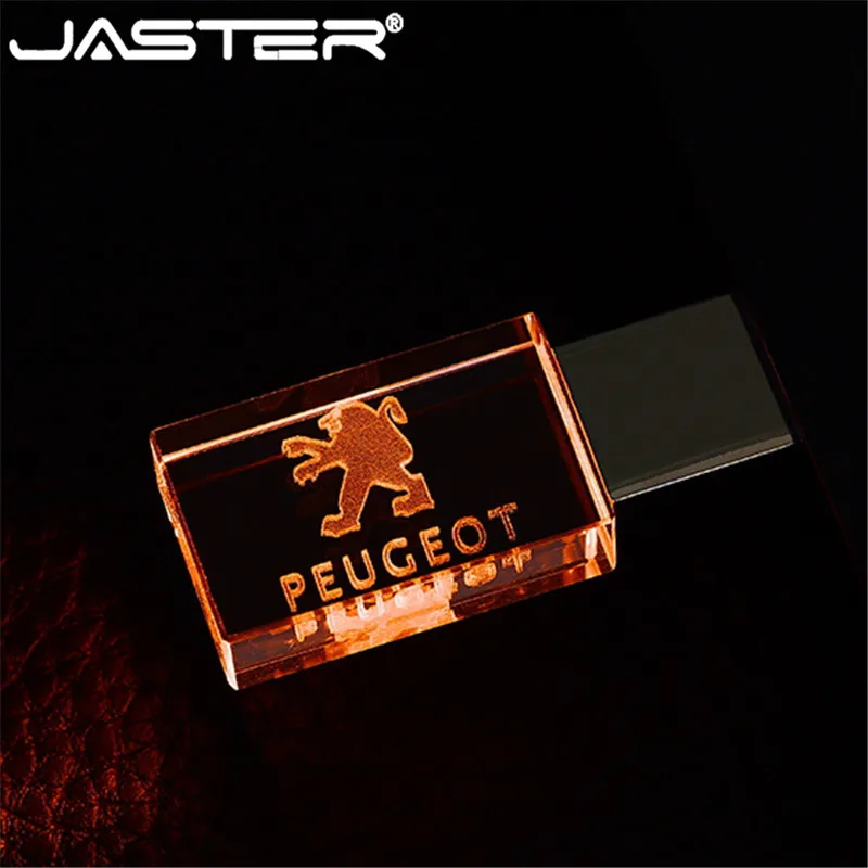 JASTER peugeot crystal+ металлический USB флеш-накопитель 4 ГБ 8 ГБ 16 ГБ 32 ГБ 64 ГБ 128 Гб Внешняя карта памяти u диск