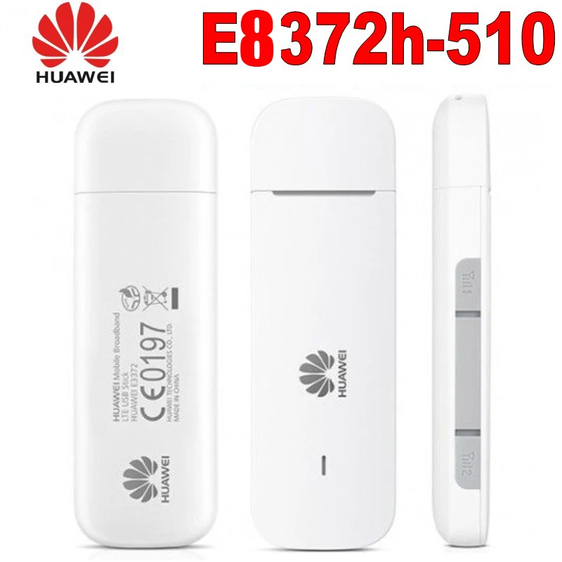 Unlocked Huawei E8372h-510 LTE 4G USB Stick Modem Wingle Car Wifi Support B1(2100MHz)/B2(1900MHz)/B4(AWS)/B5(850MHz)/B7(2600Mhz)