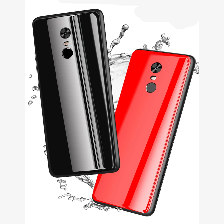 HOTSWEI Case For Xiaomi Redmi Note 4 X 4X Global Version Cases Candy Color Hybrid Mirror Tempered Glass + Soft TPU Frame Cover |