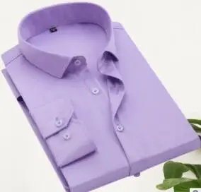 

Men's long-sleeved white men's shirts business casual slim shirts plain men's wear DY-390