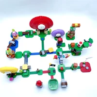 new classic game red hat plumber model piranha set building blocks assembly toys childrens birthday gifts boys and girls 71368