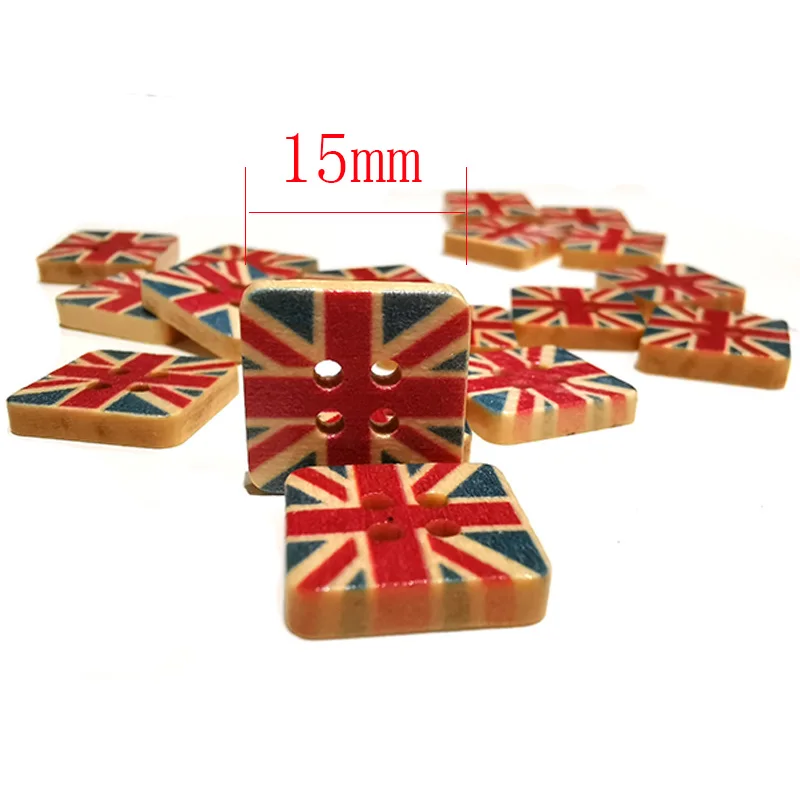 

10pcs 15mm decorative wooden buttons sewing seam scrapbooking accessories wood button for clothing DIY buttons