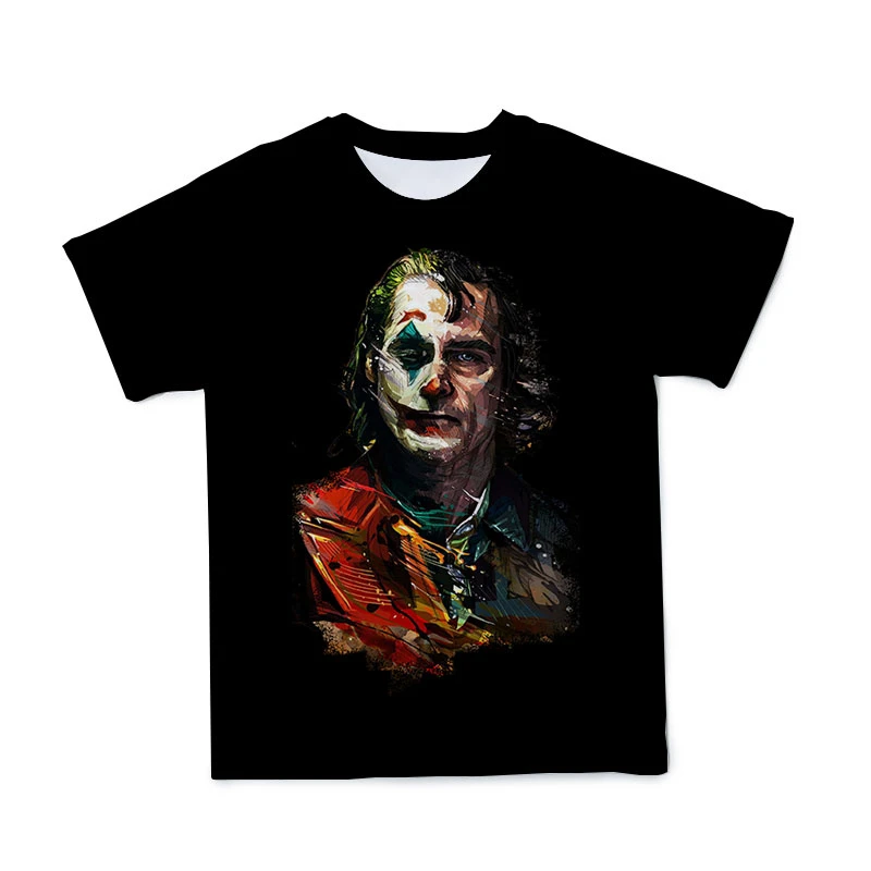 

3D Men's Joker T-shirt Print New Fashion Men's Casual Large Size 6XL Street O-Neck Short-Sleeved Couple T-Shirt (Customizable)