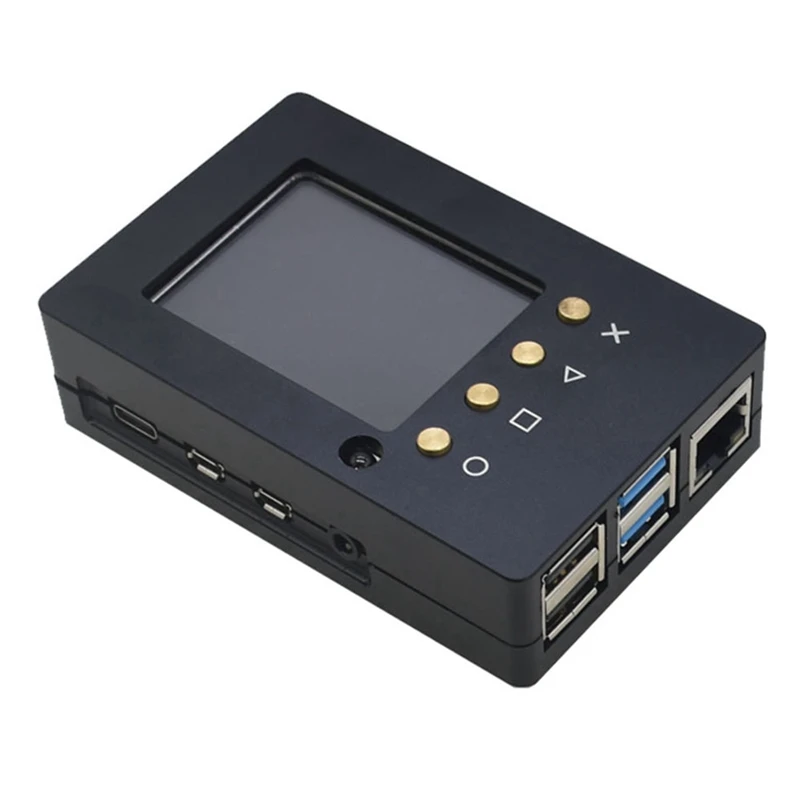 

Алюминиевый корпус с ЖК-экраном 2,4 дюйма и функцией ИК, подходит для Raspberry Pi 4B/3B/2B/B +/A (корпус + экран)