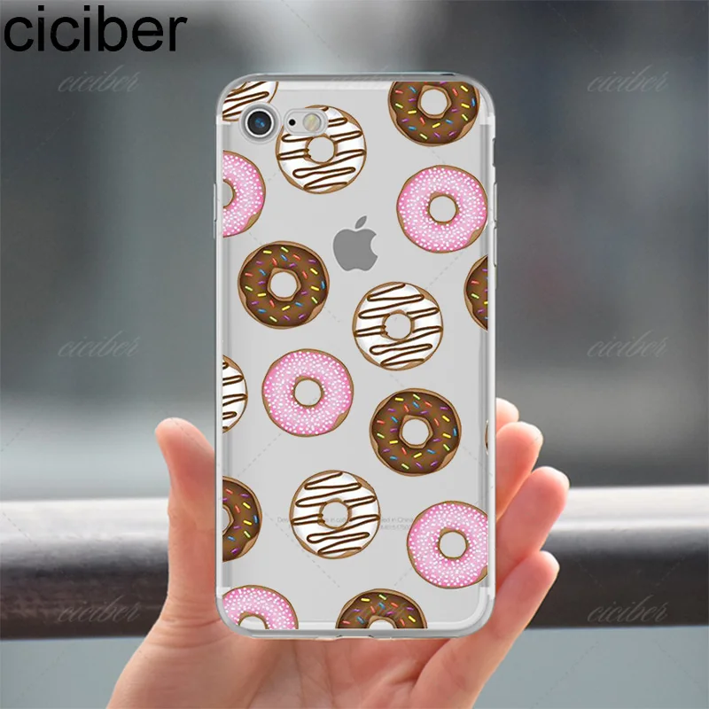 Ciciber Фламинго пончик Банан цветок Мягкий силиконовый чехол для iPhone 11 Pro Max XR XS 6 6S 7 8