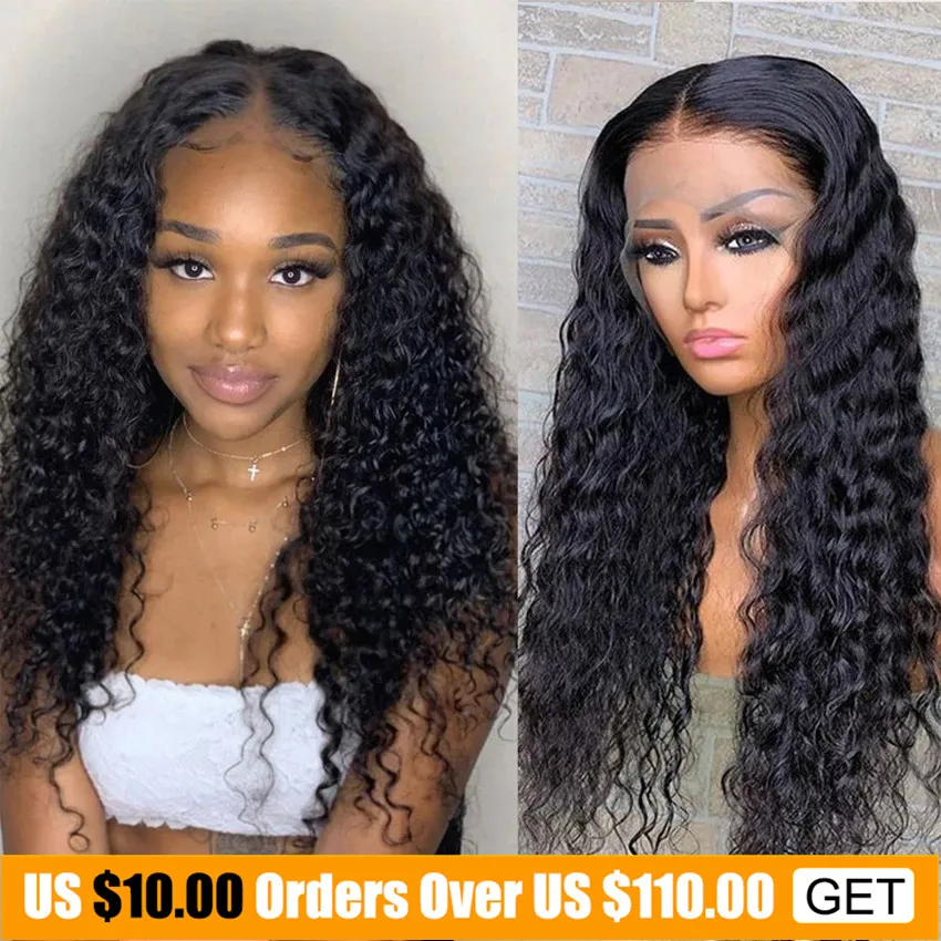 Deep Wave Lace Front Wig HD Full Lace Front Human Hair Wigs For Black Women 30 Inch Wet And Wavy Water Wave Lace Closure Wig