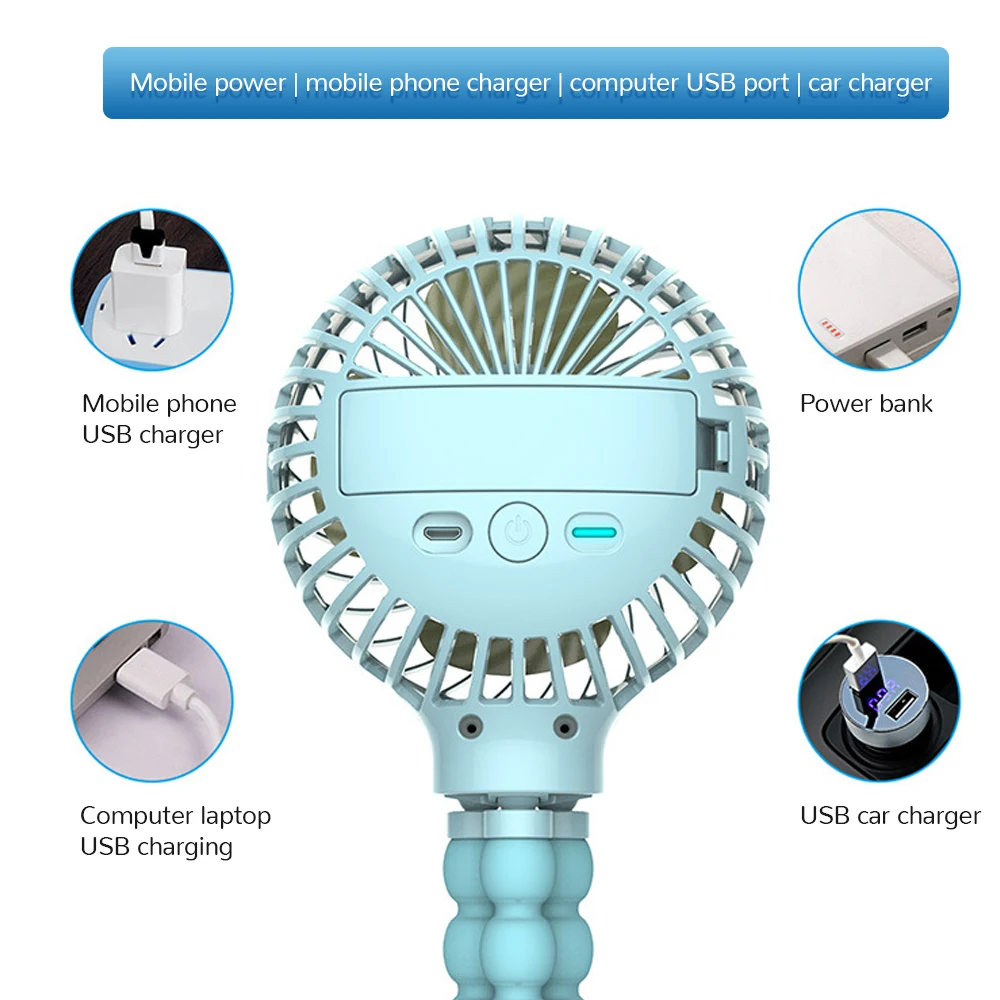 Летний кулер портативный вентилятор ручной USB перезаряжаемый Мини Складной