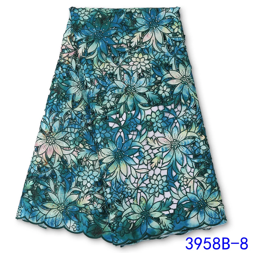

XIYA French Mint Green Net Lace Nigeria Fabric 2021 High Quality Embroidery African Stones Laces Tulle Fabrics 5 yards/piece