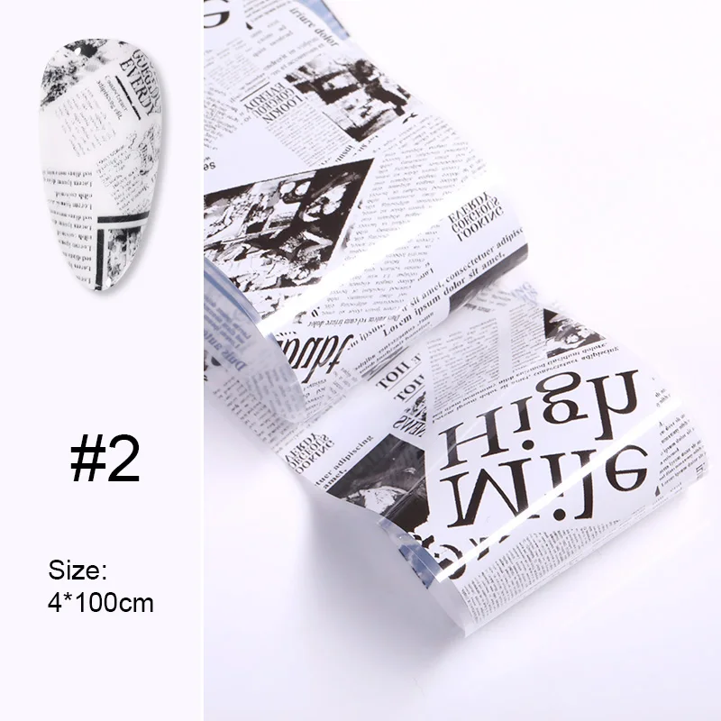 1 коробка гвозди в стиле ретро Фольга новости Бумага ногтей серии s ногтевое