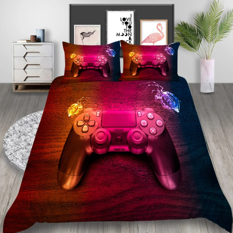 Home Textile 3D Gamer Bedding Set King Queen Size Gaming Themed Unique Bed Set Bedroom Decor Dropship