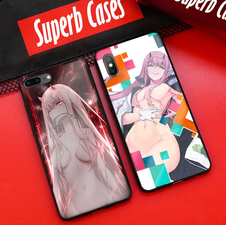 Чехол Zero Two Darling in the FranXX из мягкого силикона и стекла для iPhone SE 6 6s 7 8 Plus X XR XS 11 12 mini Pro
