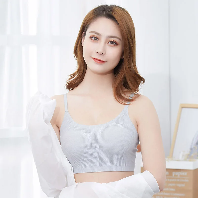 Эластичный бюстгальтер со шнуровкой на груди тонкий слитный бесшовный топ-труба