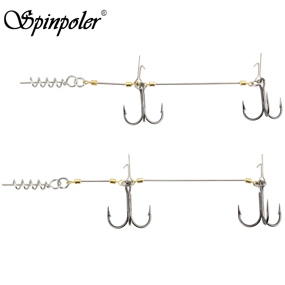 Тройной рыболовный крючок с зазубринами вертлюгом|Рыболовные крючки| |