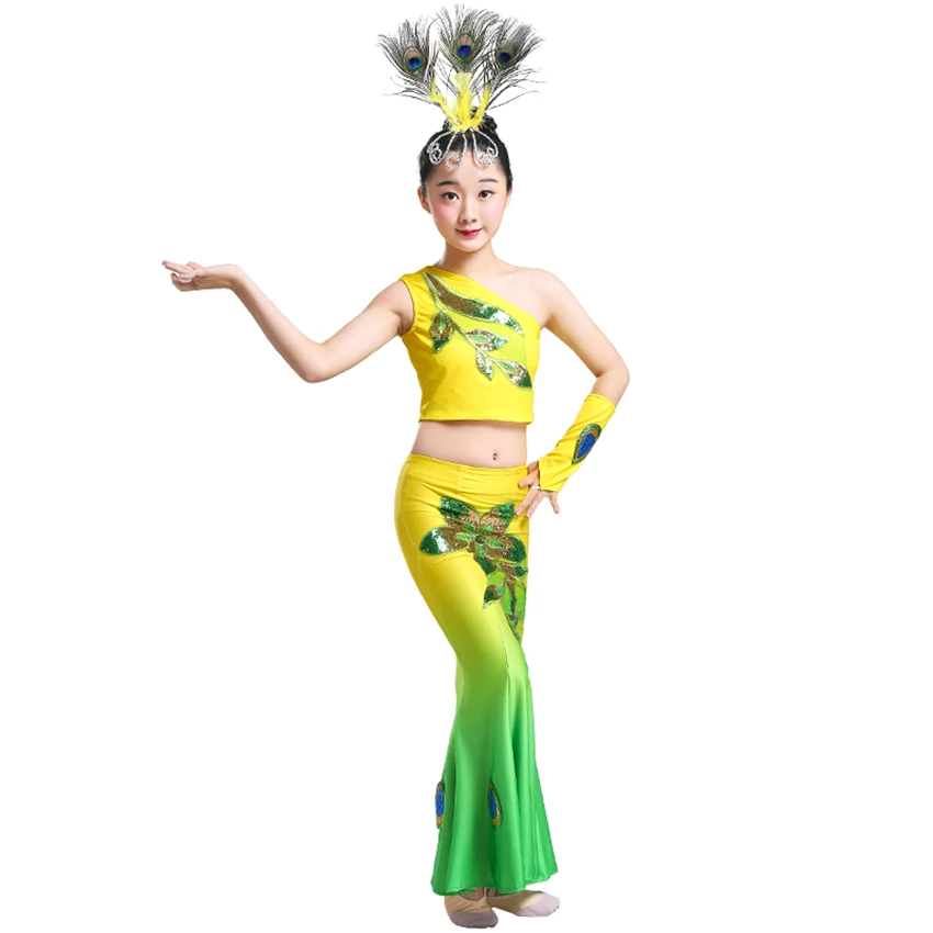 Детские платья для девочек традиционная китайская одежда танцевальные костюмы