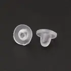 100 шт. прозрачные резиновые клипсы для сережек с защитой от боли, супер мягкие силиконовые подушечки B95F