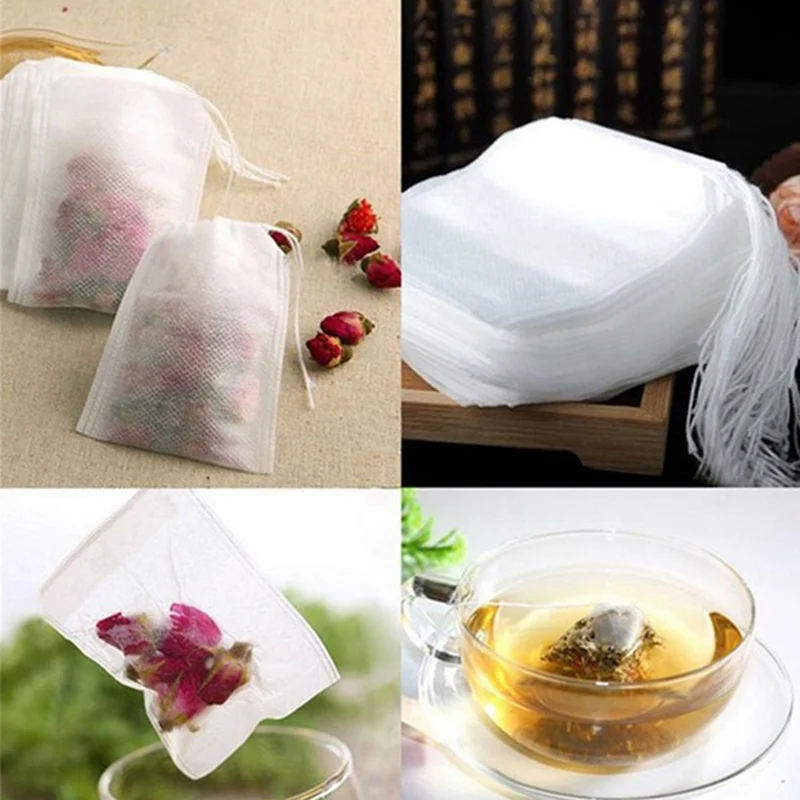 

Tea Bags Bags For Tea Bag Infuser With String Heal Seal Sachet Filter Paper Teabags Empty Tea Bags