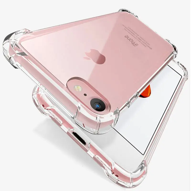 

Luxury Shockproof Silicone Phone Case For iPhone 11 7 8 6 6S Plus X XR XS 11 12 Pro Max Case Transparent Protection Back Cover