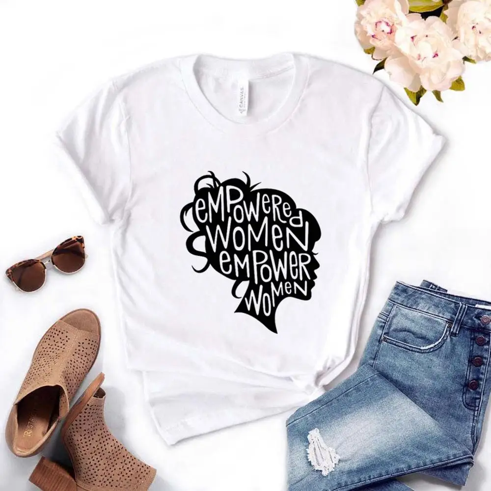 

Empowered Women Empower Women tshirt Cotton Hipster Funny t-shirt Gift Lady Yong Girl 6 Color Top Tee Drop Ship ZY-689