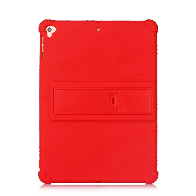 Красный Для IPad 9,7 Чехол для IPad Air 2 Air 1 Чехол IPad 5 6 5th 6th поколения принципиально мягкий силиконовый+ PC подставка для Coque - Цвет: Красный