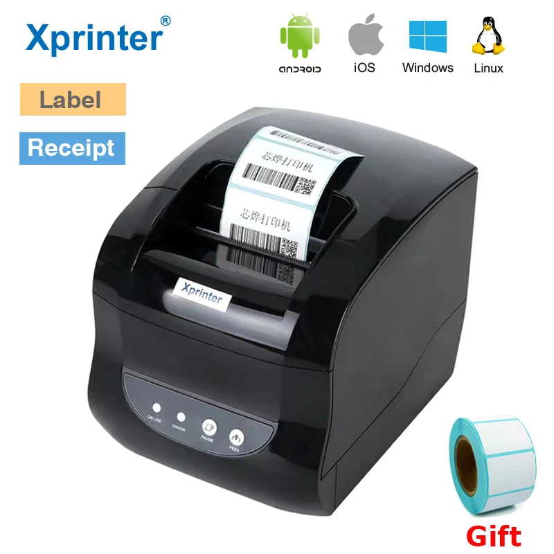 Xprint Термальность этикетка наклейка со штрих кодом чековый принтер для чеков