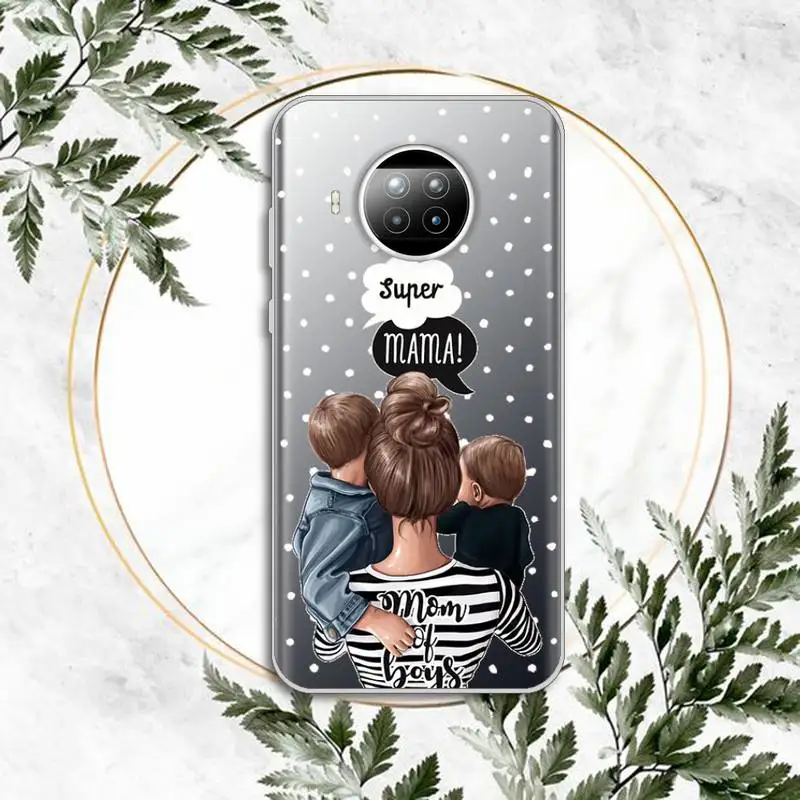 

Super Dad Mom Baby Girl Fashion Family Phone Case Transparent for Xiaomi Redmi note 10 t 8 9 pro lite 11