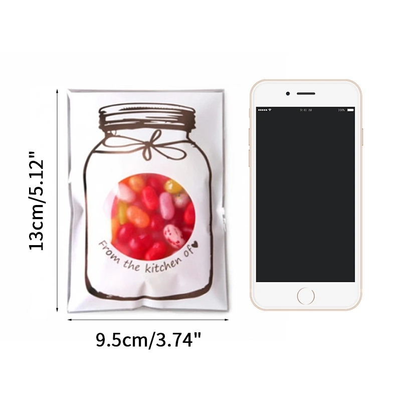 100 шт. пакеты для конфет герметичная упаковка закусок милый Подарочный пакет