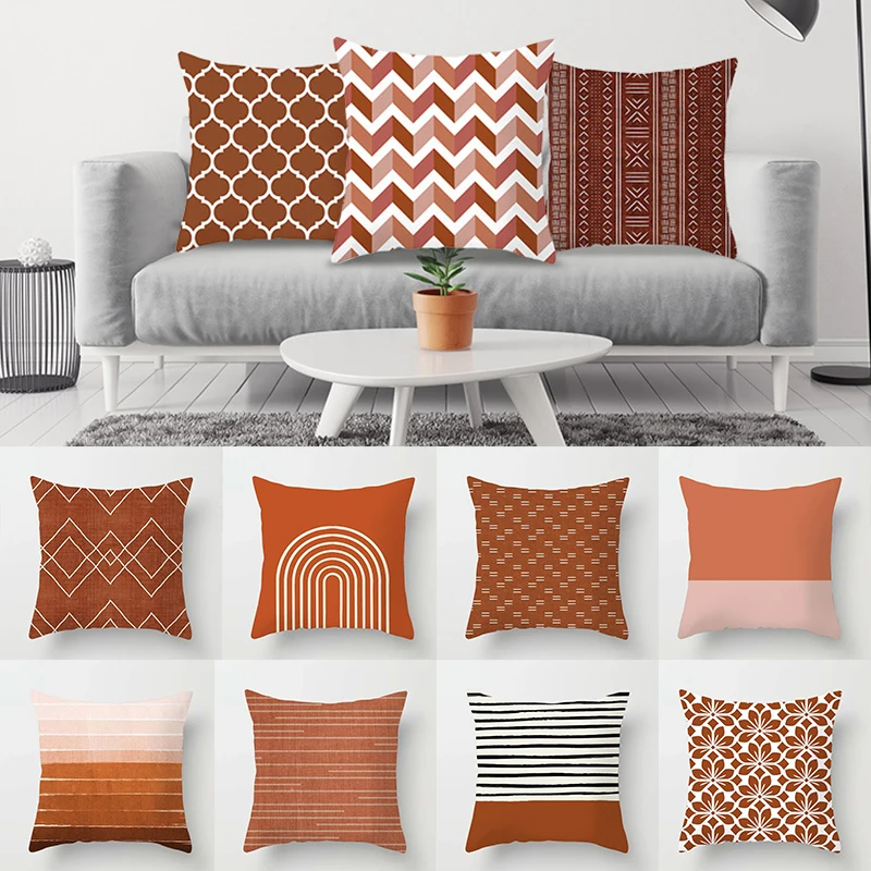 

45*45cm Geometric Sofa Cushion Covers Printed Pillowcases Household Items Modern Abstract Pillowcases Simplicity Pillow Cover