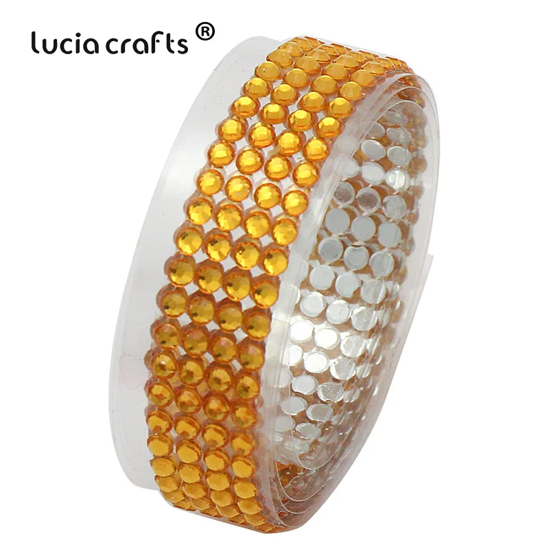 Lucia crafts 18 мм* 50 см красочные акриловые стразы самоклеющиеся ленты пояс Скрапбукинг Материал 1 шт I1011