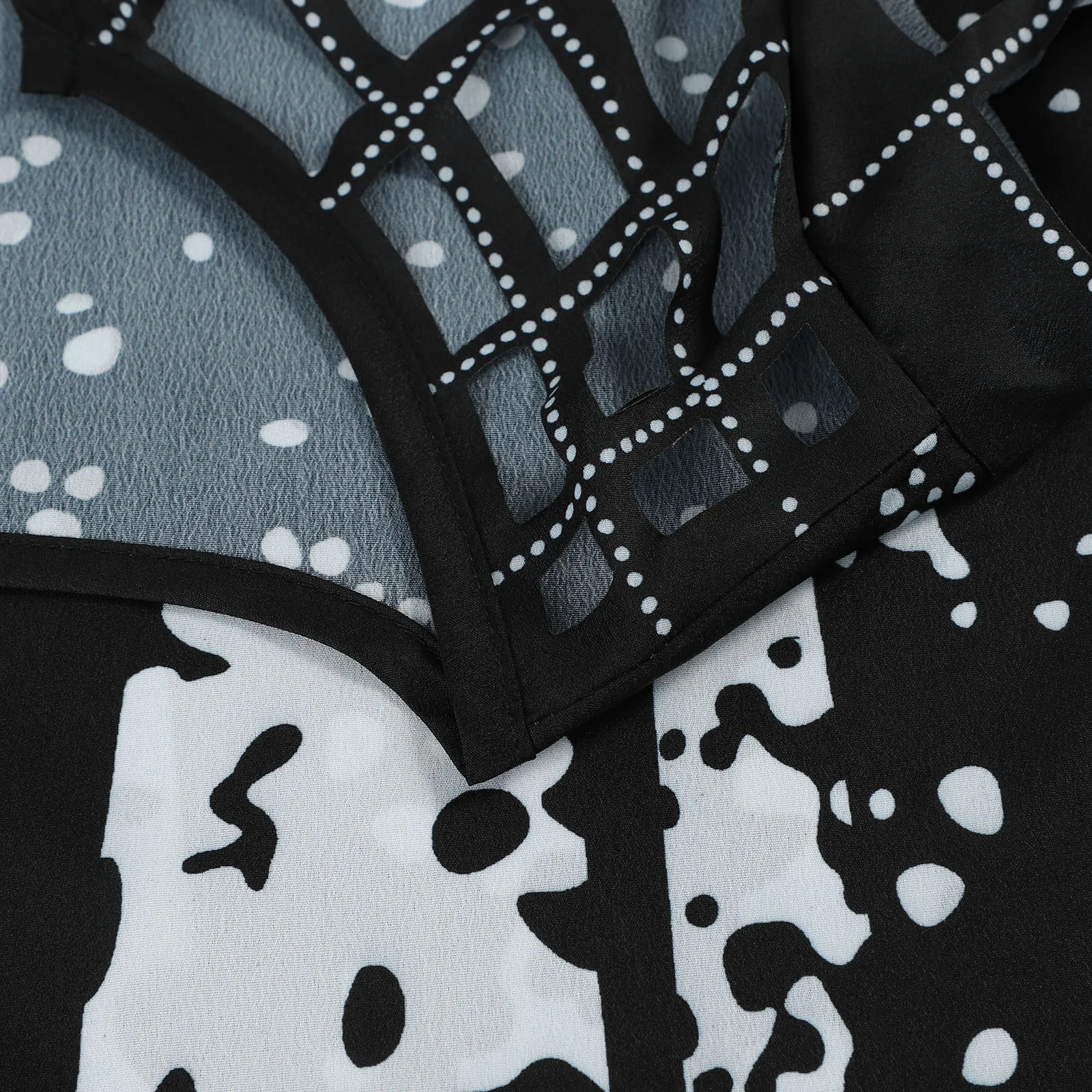 

Womens Summer dress Fashion Casual Gradient Printed Short Sleeves V-neck Mid-length Hollow plus sizes for women Vestidos#25