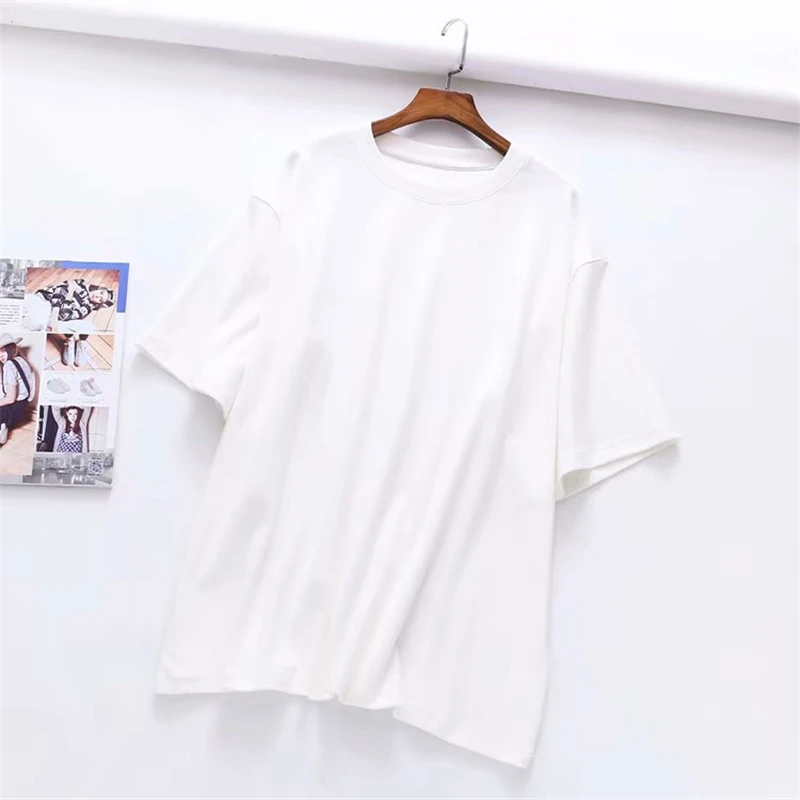 Женские футболки с длинным рукавом STVY повседневные свободные Харадзюку из 100%