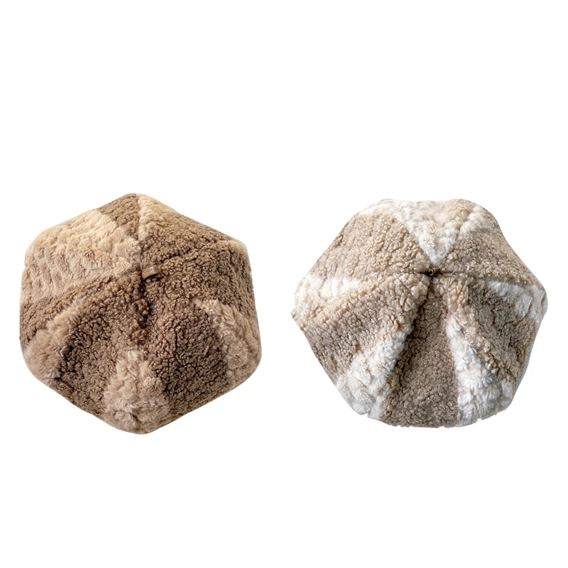 

2022 New Trendy Color-blocking Painter Hat Beret Octagonal Hat Winter Gift for Girlfriend