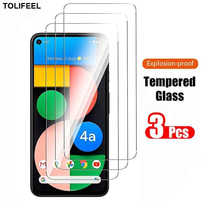 

3 шт., закаленное стекло для телефона Google Pixel 4A 4 защита экрана размера XL 9H 2.5D, Защитное стекло для смартфона Google Pixel 4XL 4A